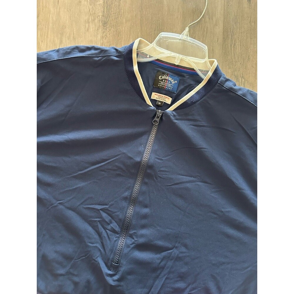 Callaway Golf Pullover Quarter Zip Long Sleeve Jacket Mechanical Stretch Size M